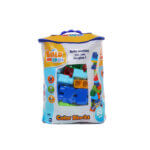 Build Me Up Maxi® | Colorful Block | Blue| 80 blocks | with Storage Bag | Happy Line®